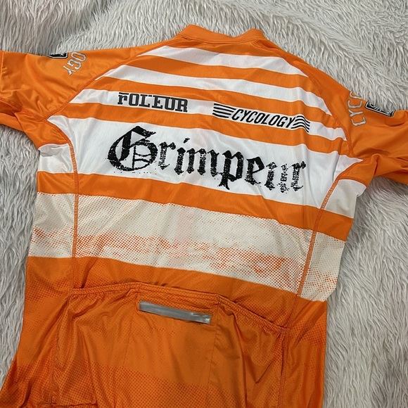 Cycology men’s orange cycling full zipper jersey size xl - Picture 5 of 5